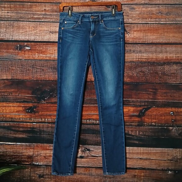 Articles Of Society Jeans 25 Karen Crop Skinny Ankle Delray Blue Denim Stretch - Picture 2 of 12